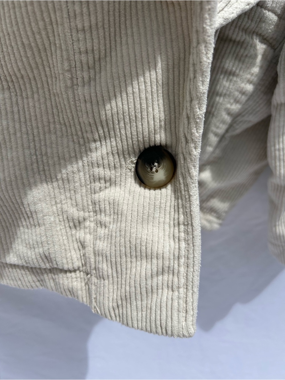 Zara Cream Cropped Corduroy Blazer - Picture 4 of 13
